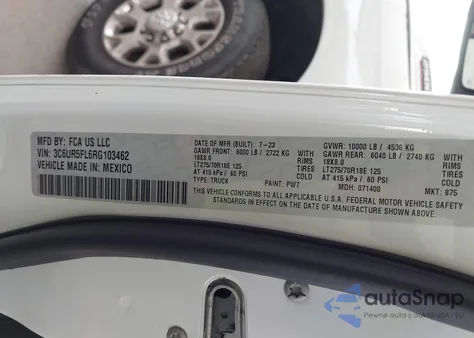 2024 Ram 2500 Laramie 4X4 6'4 Box from USA, damaged, VIN 3C6UR5FL6RG103462